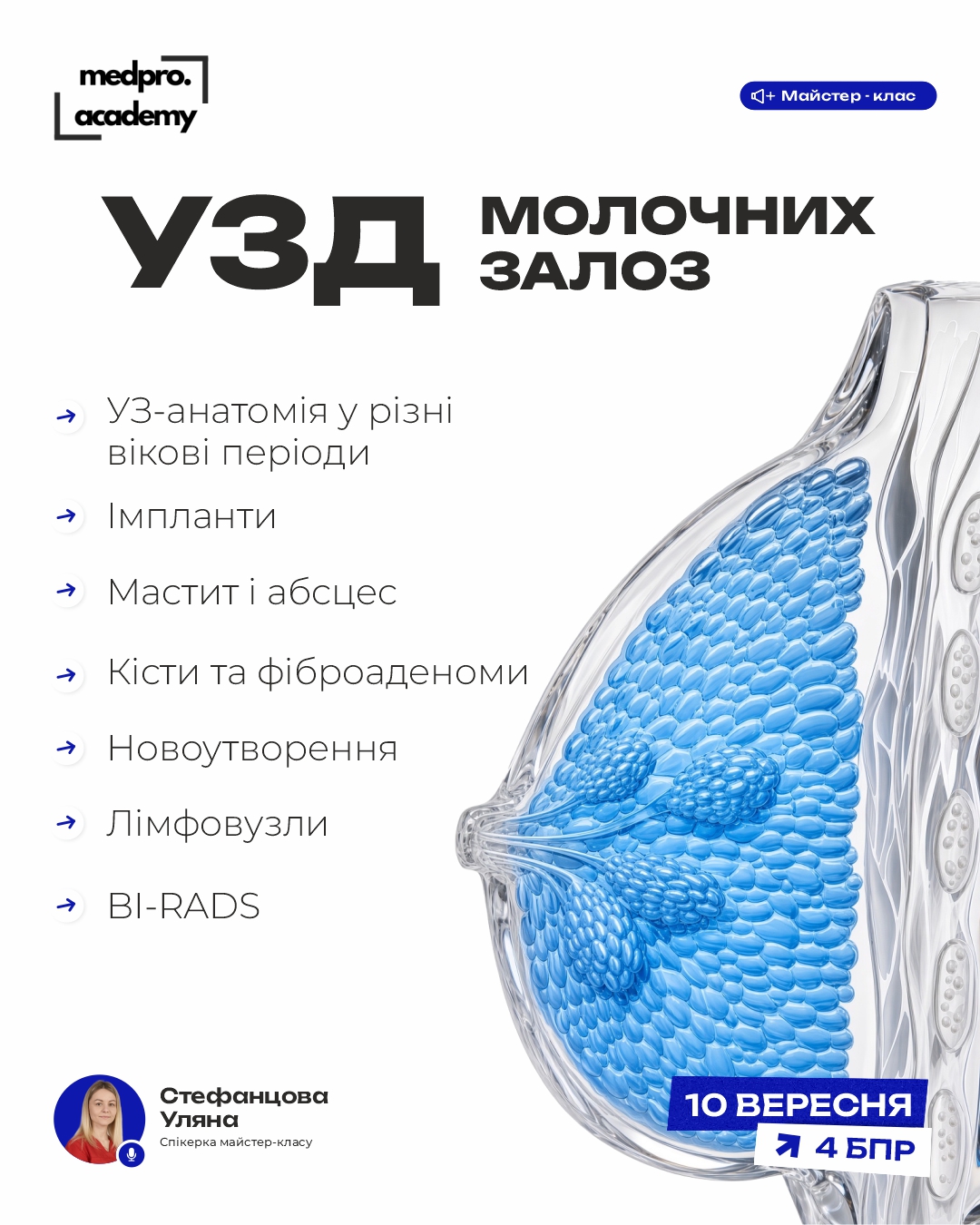 3УЗД молочних залоз від норми до патології та BI-RADS
